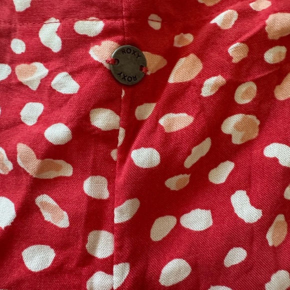 New Roxy Red Afterglow Poka Dot Print Romper Size M - Picture 6 of 8